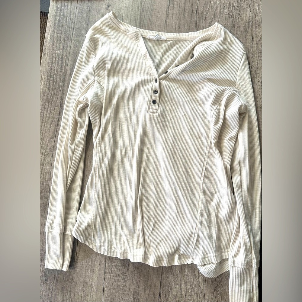 Jane + Delancey Cream long sleeve shirt size XL